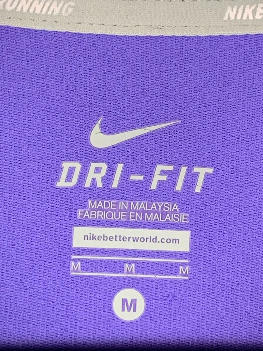 Nike Dri-FIT Running Half Zip Pullover Purple White Thumbholes Women’s M